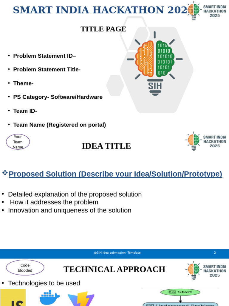 SIH2025 IDEA Presentation Format | PDF