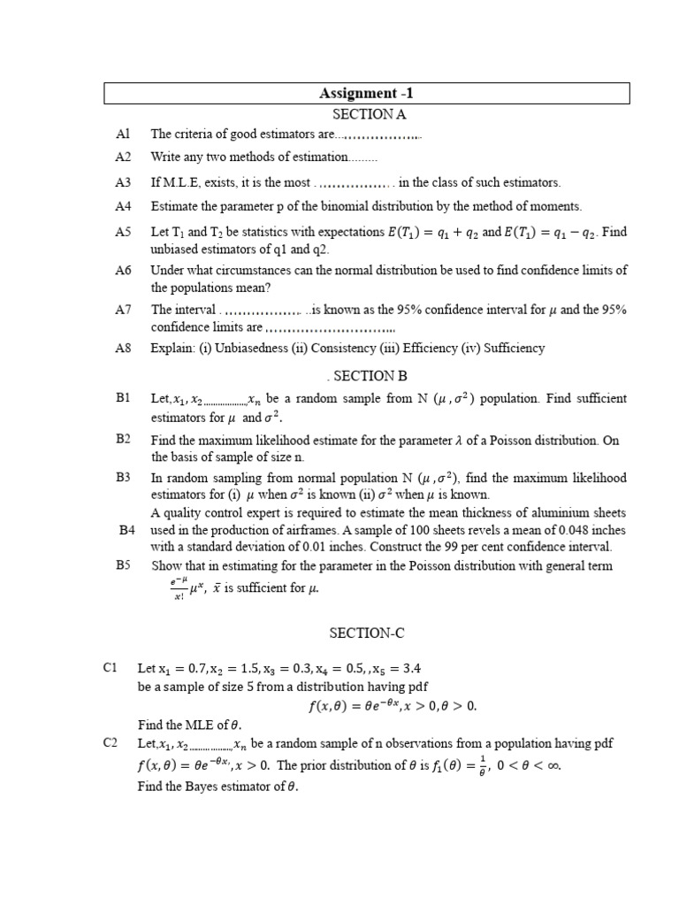 Estimation Techniques and Confidence Intervals | PDF | Estimator | Bias ...