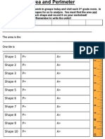 Floor Shapes Area and Perimeter Worksheet