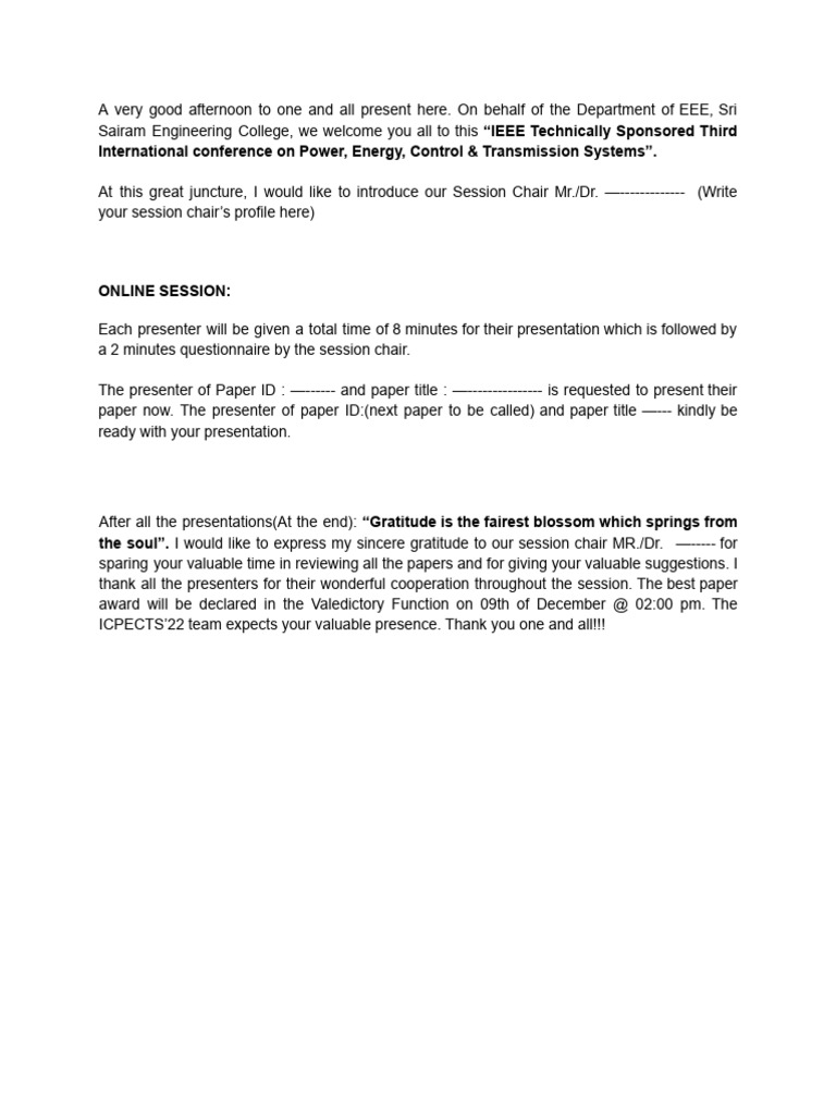 Gratitude and Overview of ICPECTS'22 | PDF