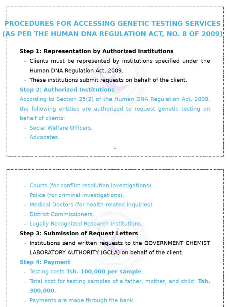 Accessing Genetic Testing Services | PDF