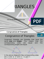 The E Tutor-Congruence of the Triangle