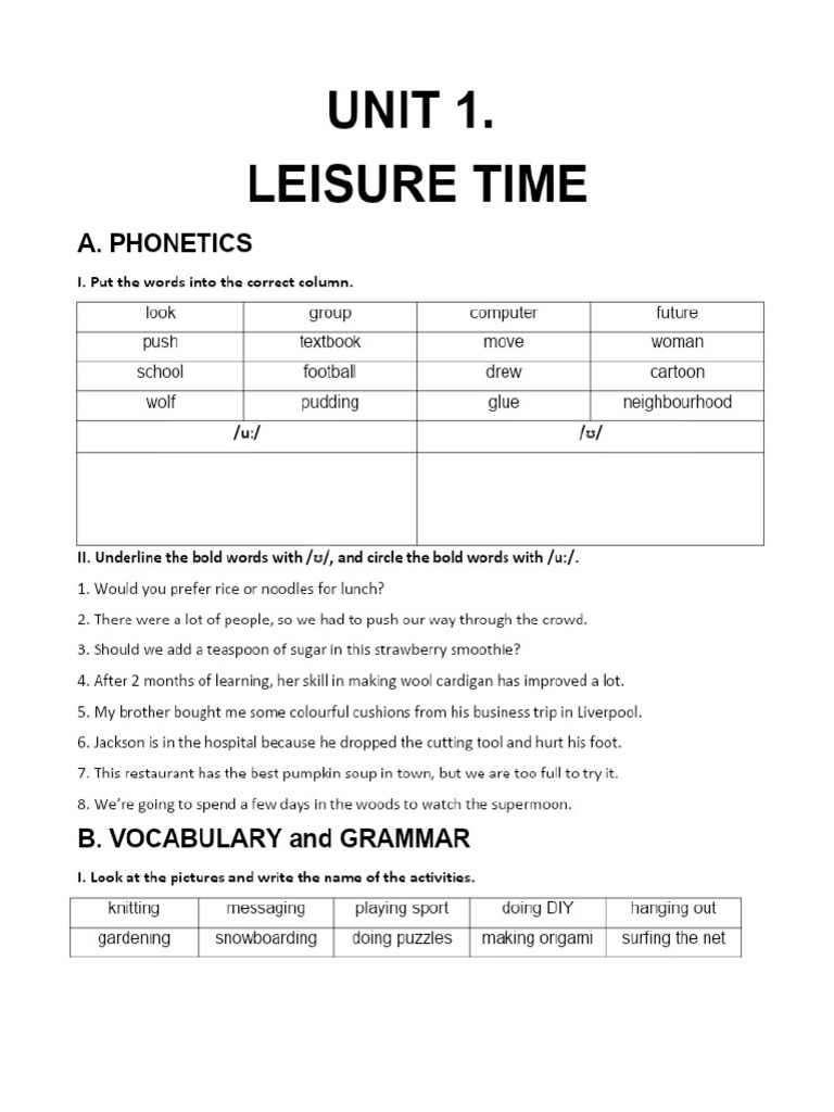 UNIT 1 - Practice | PDF