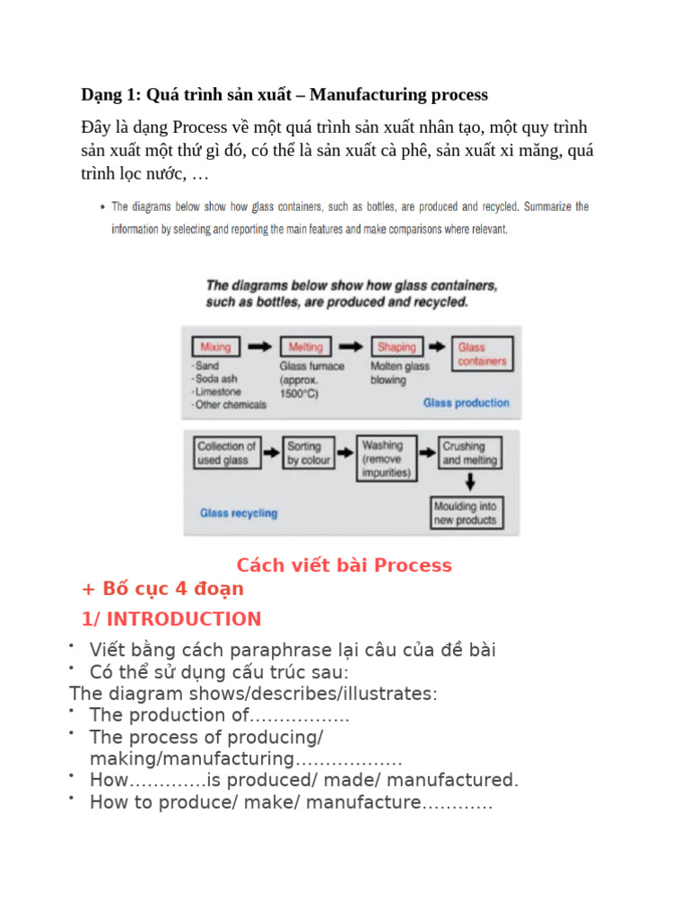 Cách viết process task 1-Manufacturing process | PDF