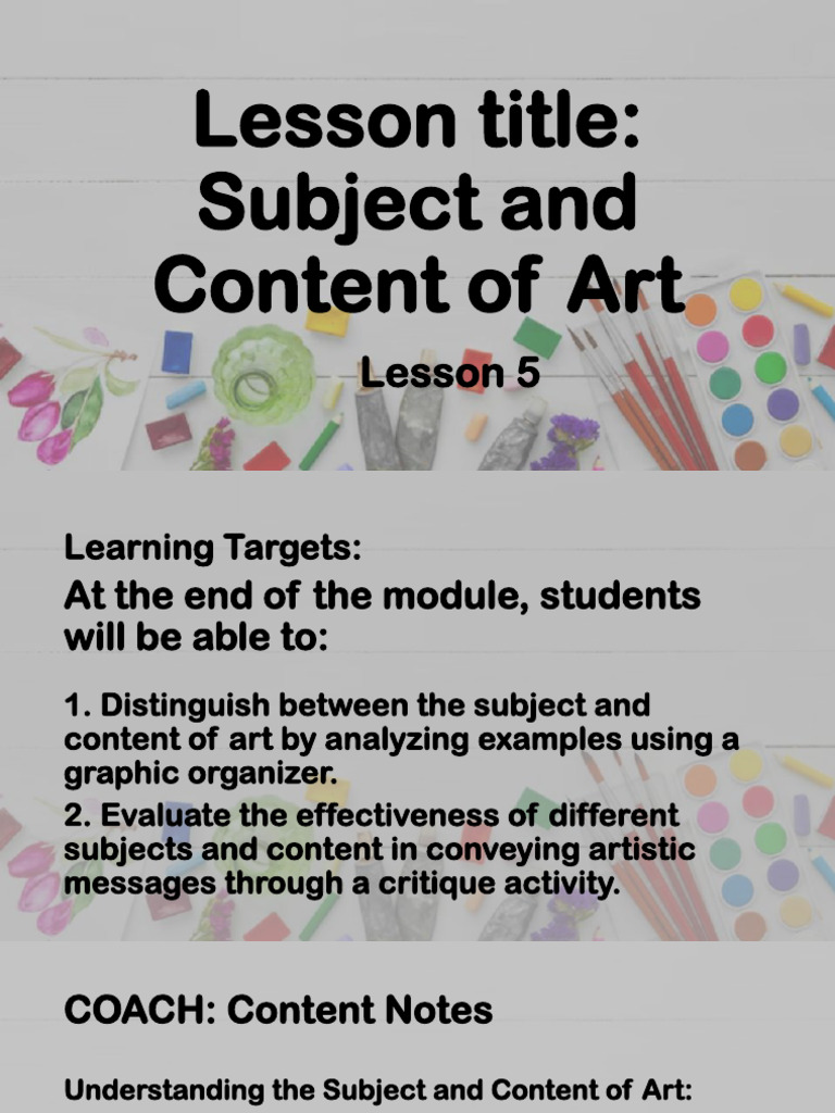 Understanding Art's Subject and Content | PDF | Abstract Art | Symbols