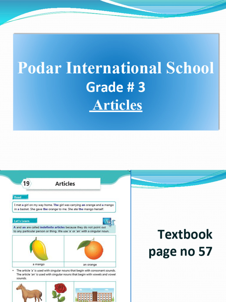 Grade 3 Articles Resources Guide | PDF