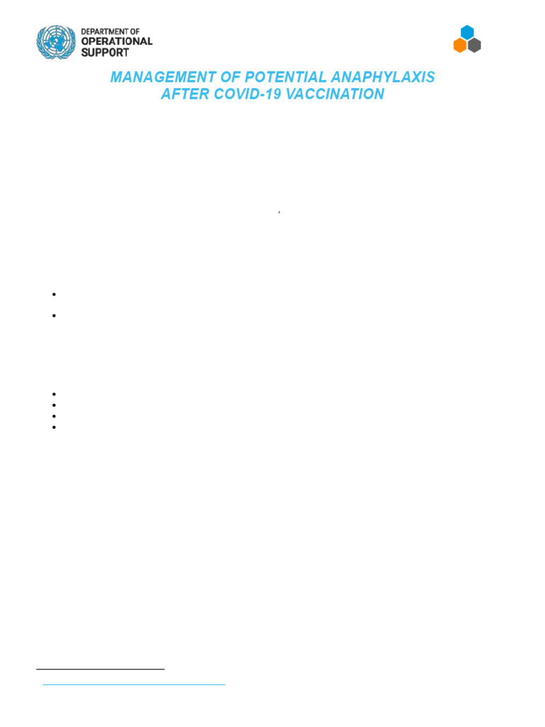 Anaphylaxis Management Post COVID-19 Vaccine | PDF | Allergy | Medicine