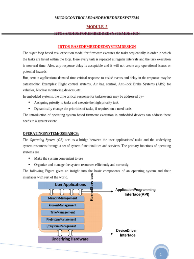 RTOS Fundamentals for Embedded Systems | PDF | Thread (Computing ...