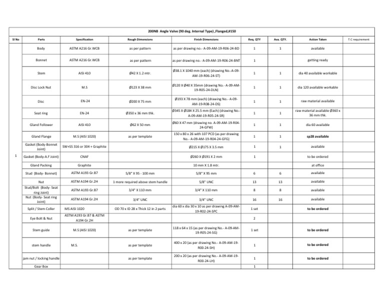 BOM Drawings for Valve Components | PDF | Mechanical Engineering | Plumbing