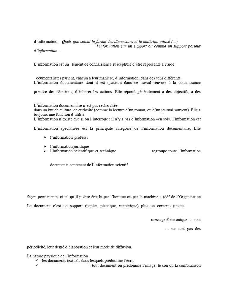Définition et typologie des documents | PDF | Informations | Document