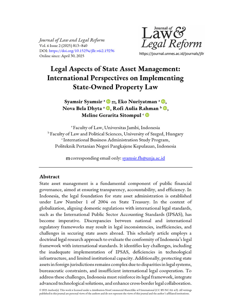 Legal Aspects of State Asset Management: International Perspectives On ...