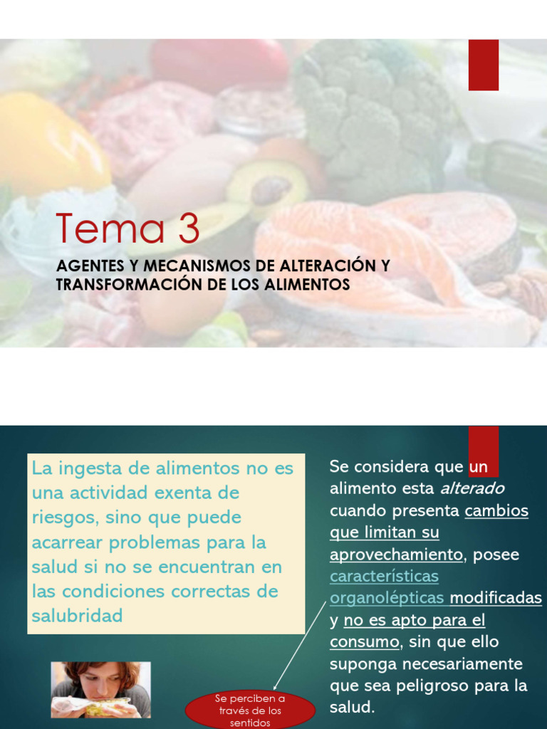 3.1 Alteracion de Los Alimentos | PDF | Alimentos | Agua