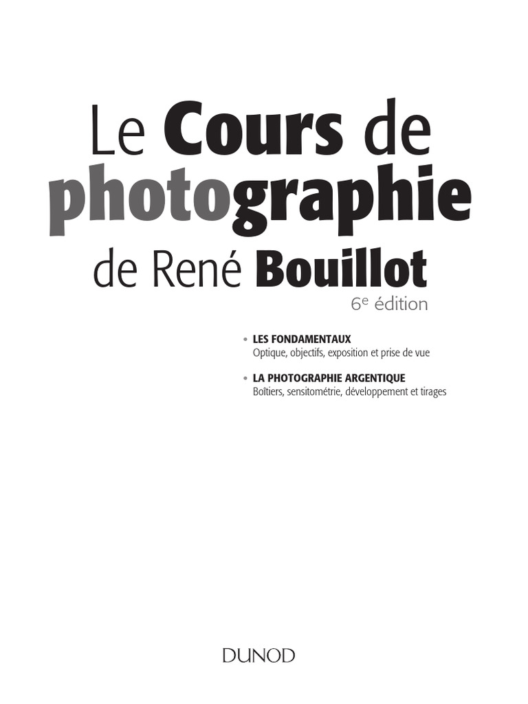 Cours de photographie : fondamentaux et techniques | PDF | Objectif ...