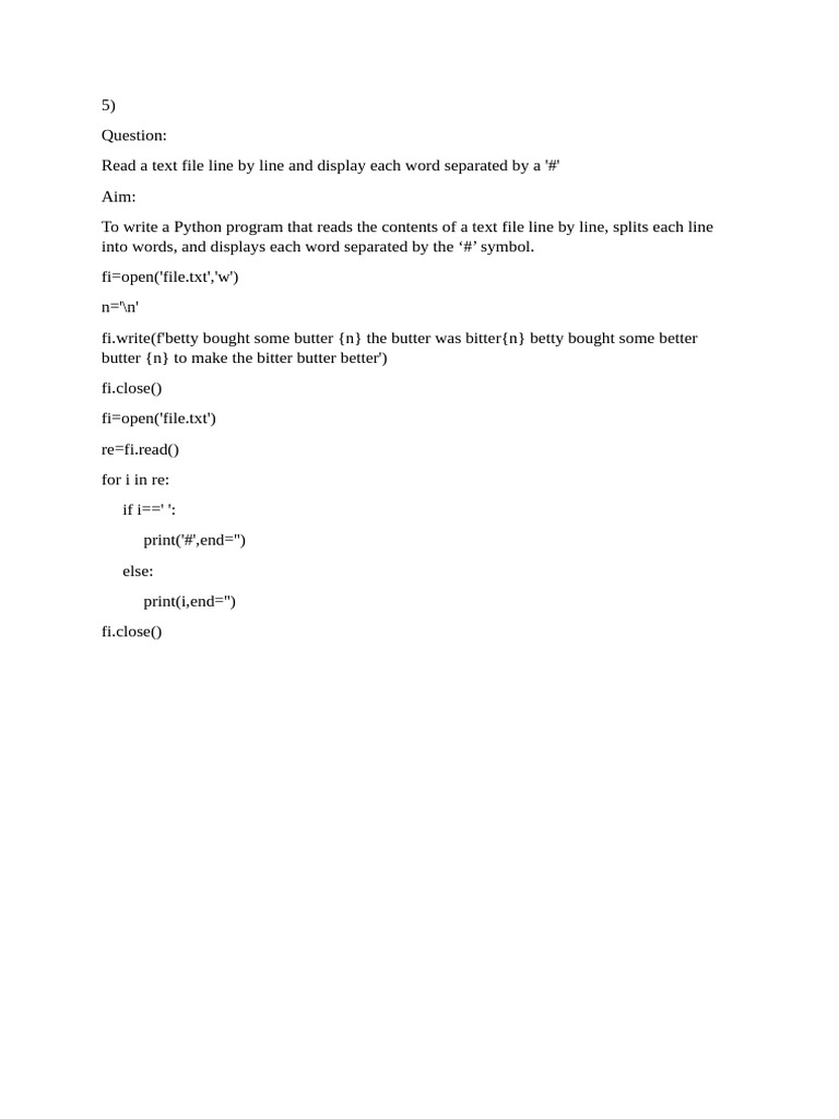 Python: Read File and Format Words | PDF