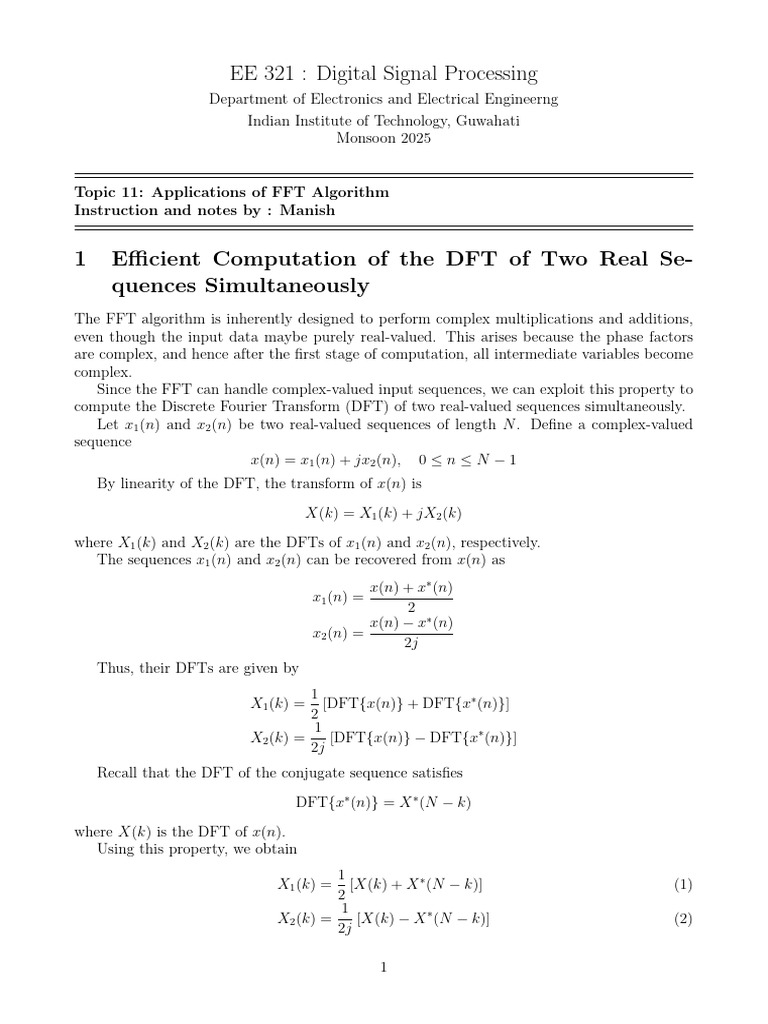 FFT Algorithm Applications in DSP | PDF | Fast Fourier Transform ...