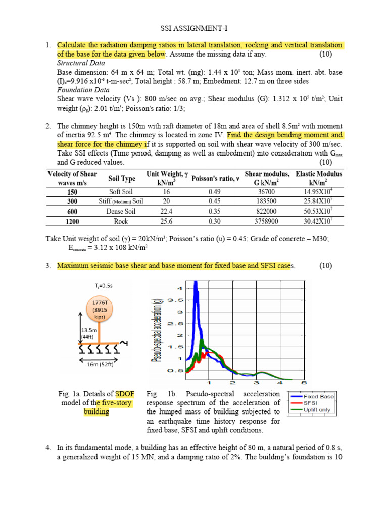 SSI Analysis for Seismic Structural Design | PDF | Stiffness | Shear Stress