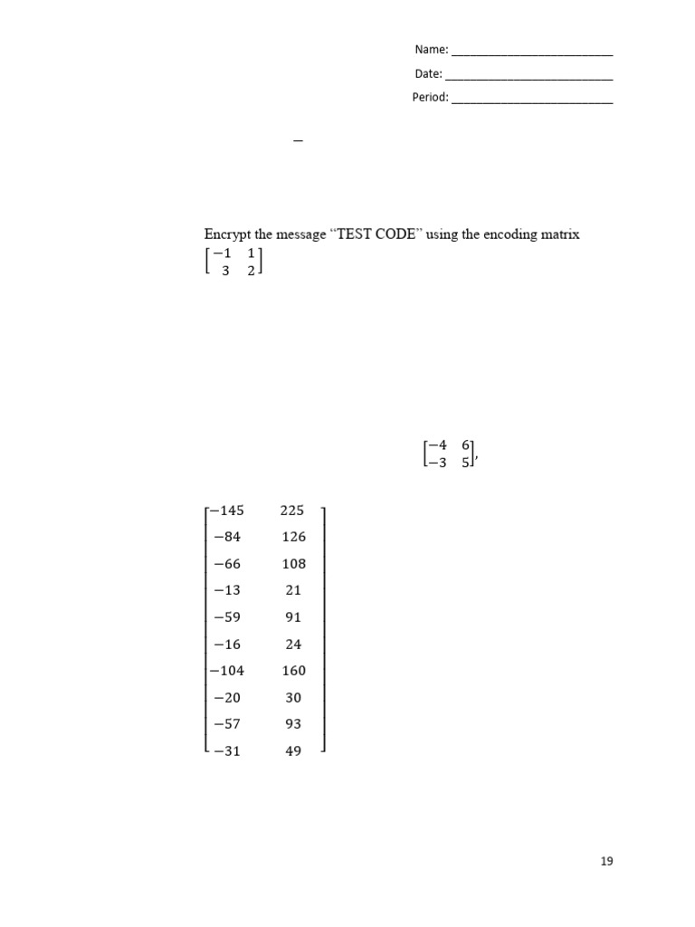 BONUS+UNIT+ +Algebra+2+Lesson+5+Worksheet+ +cryptography | PDF