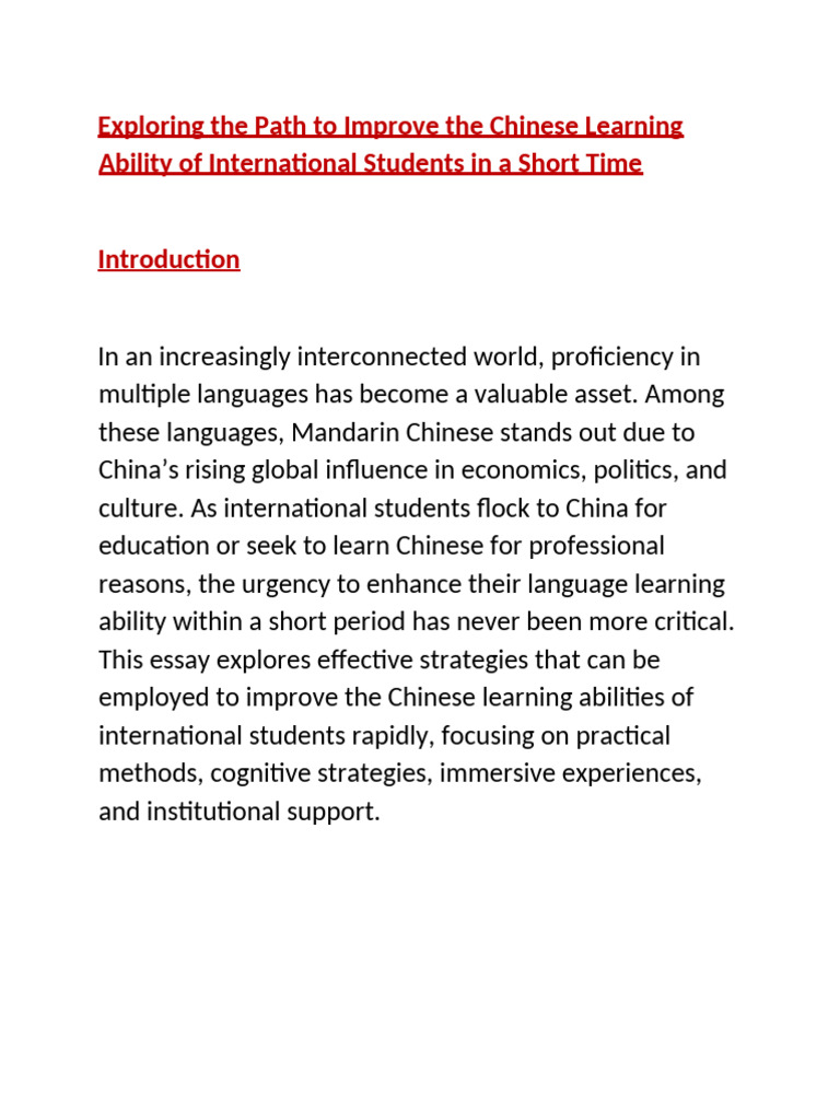Boosting Chinese Learning for Students | PDF | Learning | Tone ...