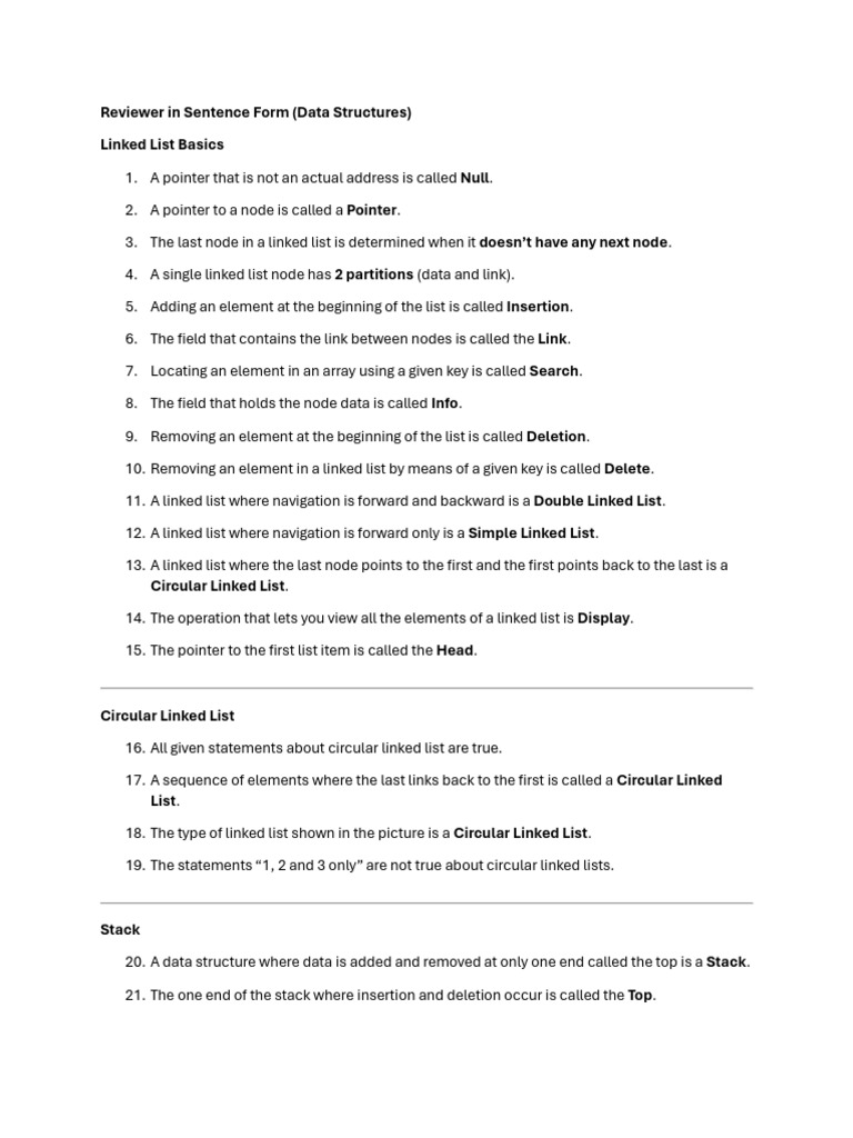 Data Structures Reviewer | PDF | Queue (Abstract Data Type) | Integer ...