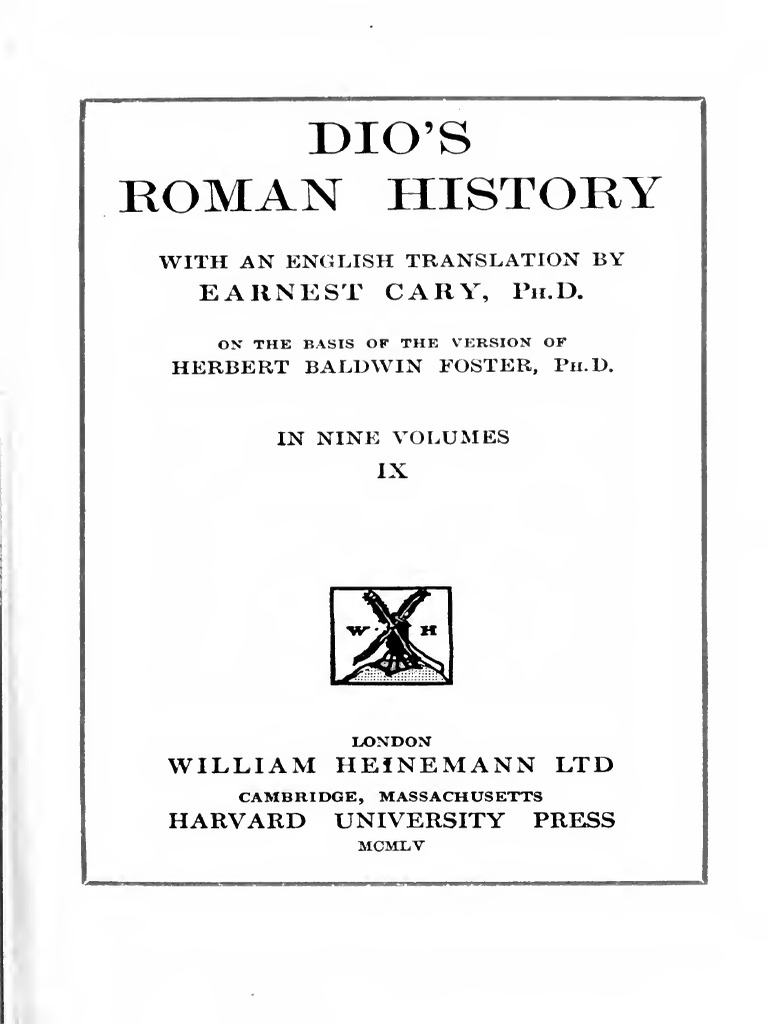 Dio's Roman History: Book 71 Epitome | PDF | Ancient Rome | Prayer
