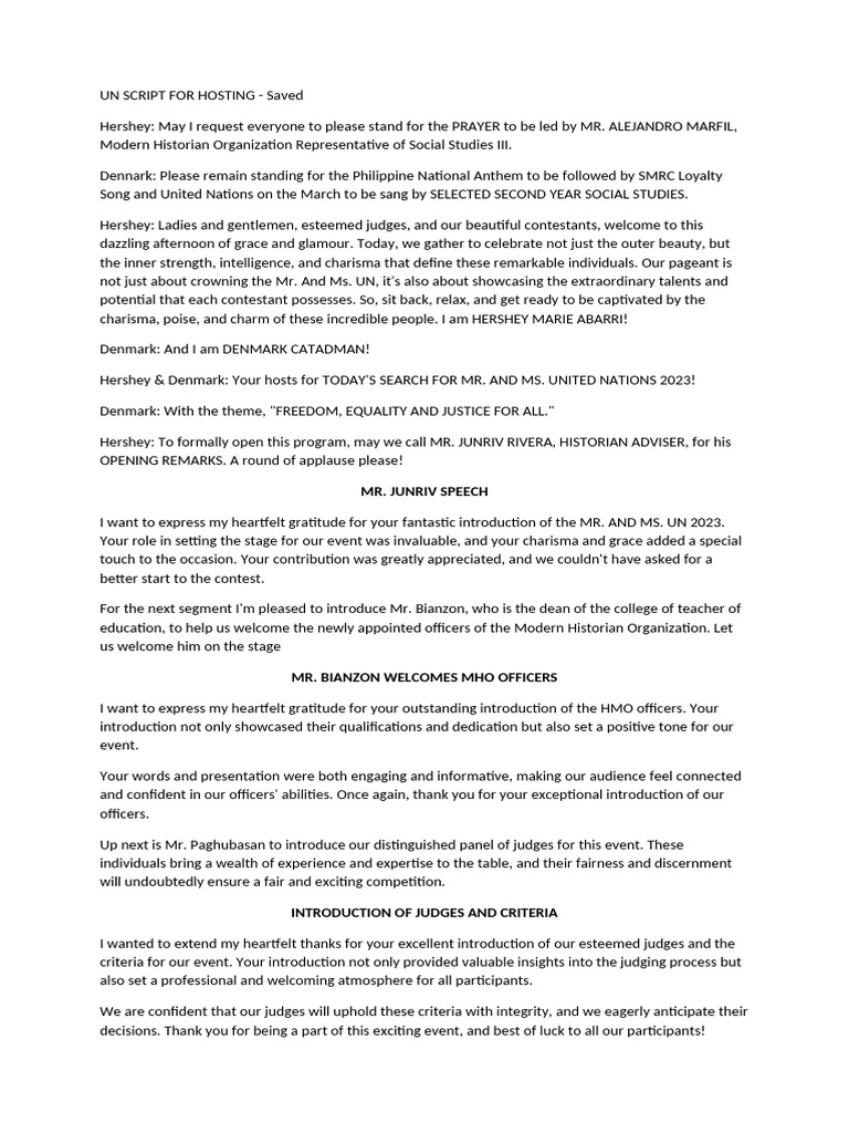 Un Script for Hosting | PDF