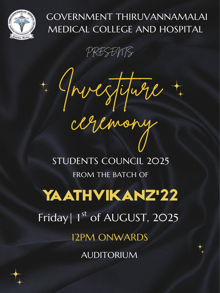 Investiture Ceremony 2025 Invitation | PDF | Health Sciences | Clinical ...