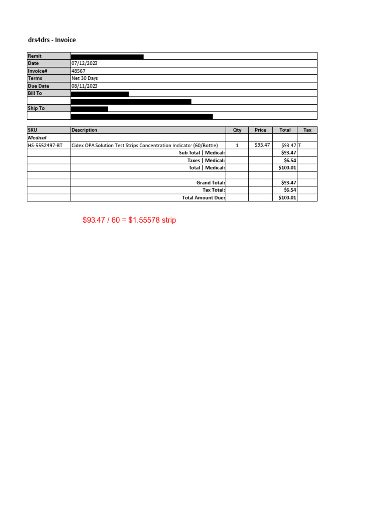 Medical Invoice Summary and Details | PDF | Indemnity | Invoice