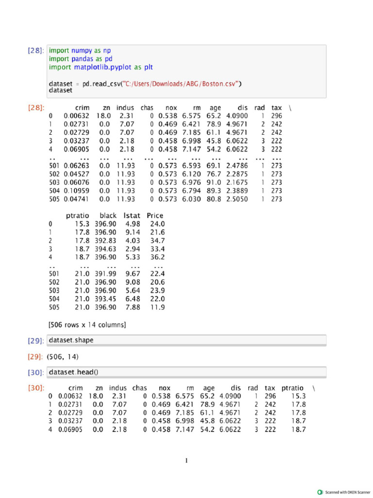 DL Code Output | PDF