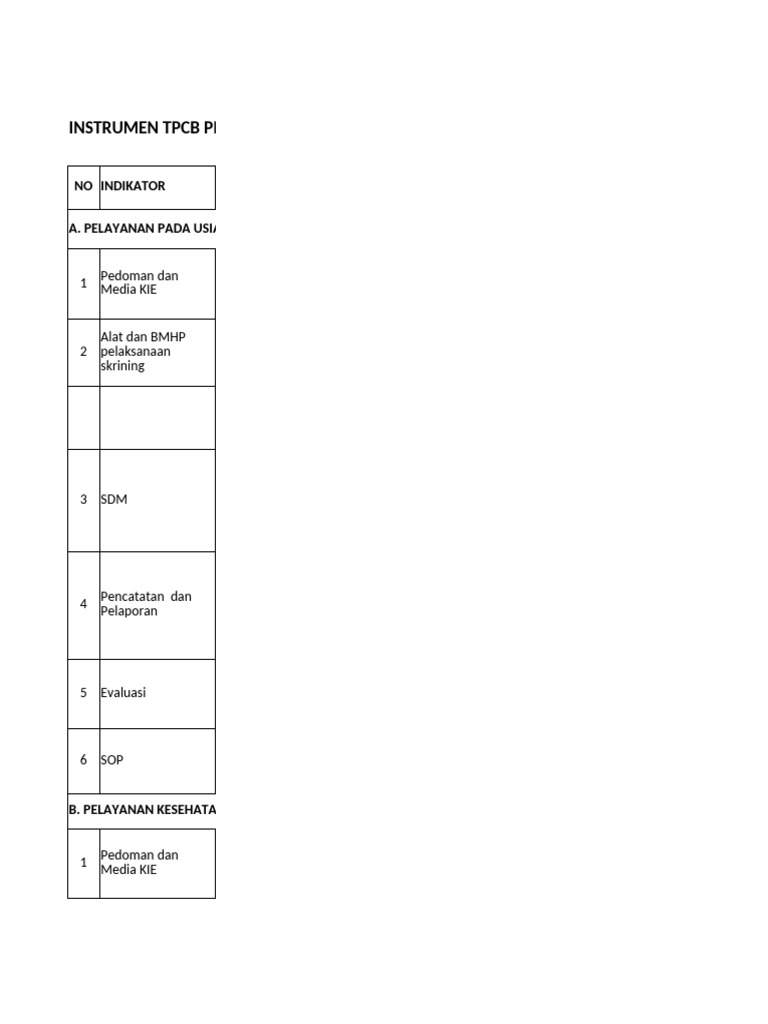 Program TPCB Penyakit Tidak Menular | PDF
