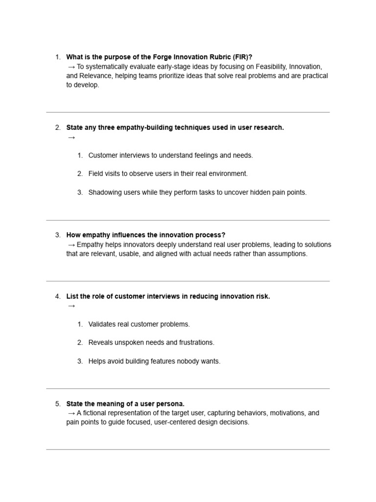 Innovation Process and User Research Guide | PDF | Usability | Innovation