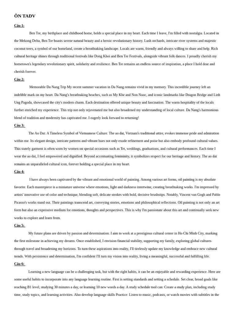 Ôn Tadv | PDF | Sustainability | Earth Sciences