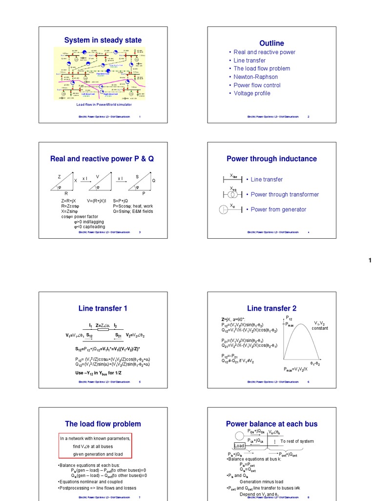 Power Flow Analysis & Newton-Raphson | PDF | Electric Power System | Ac ...