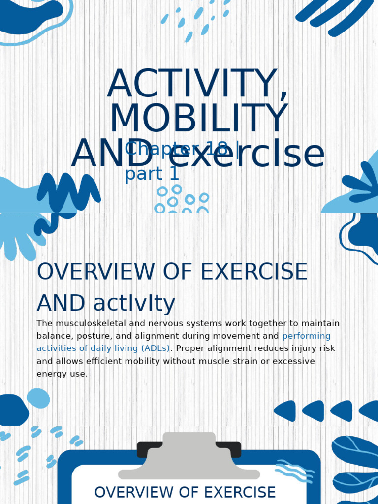Overview of Exercise and Body Mobility | PDF | Skeletal Muscle | Joint