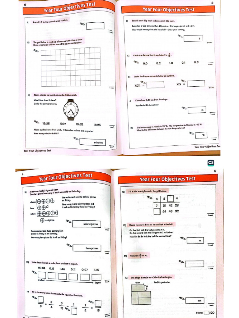 CPG Math Year 5 | PDF