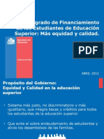 Presentación Nuevo Sistema de Financiamiento Estudiantil