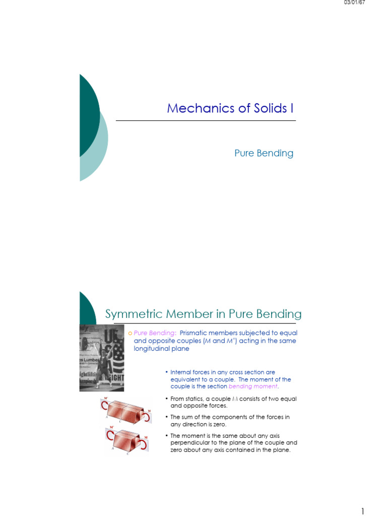 213-4chap4 - Pure Bending | PDF | Bending | Stress (Mechanics)