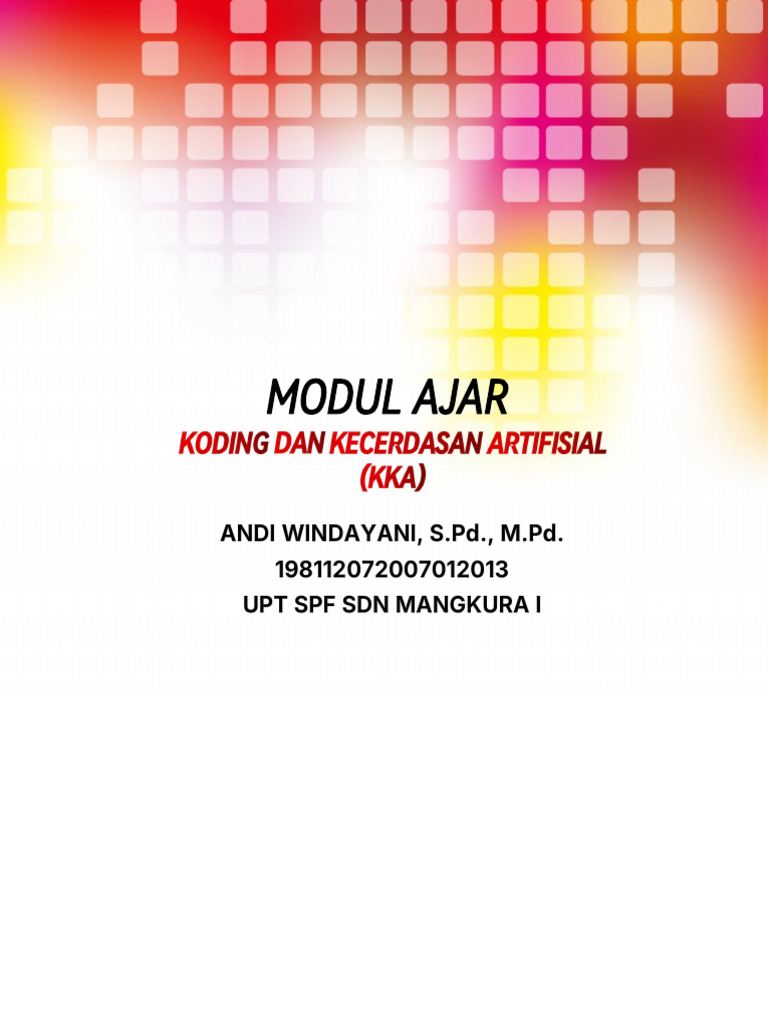 Modul Koding AI untuk Kelas 6 SD | PDF
