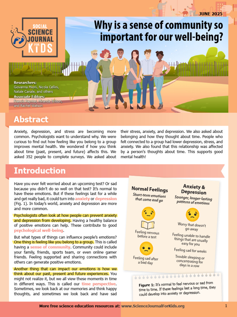 Community's Role in Mental Health | PDF | Feeling | Anxiety