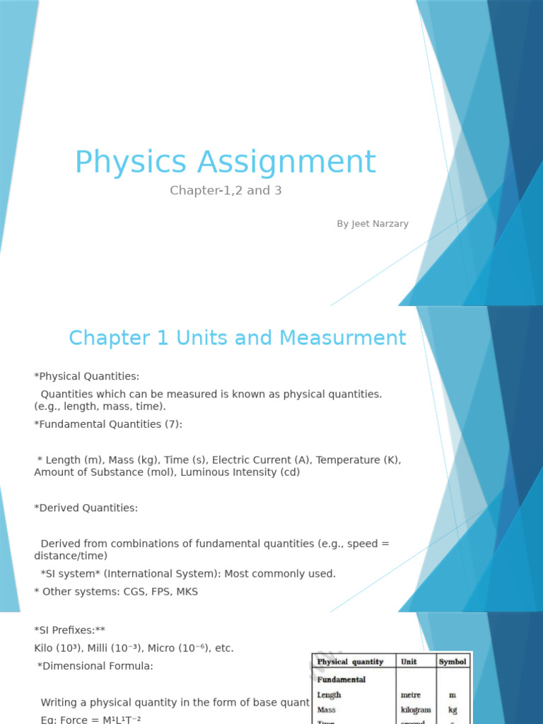 Physics Assignment: Motion and Measurement | PDF | Acceleration | Velocity