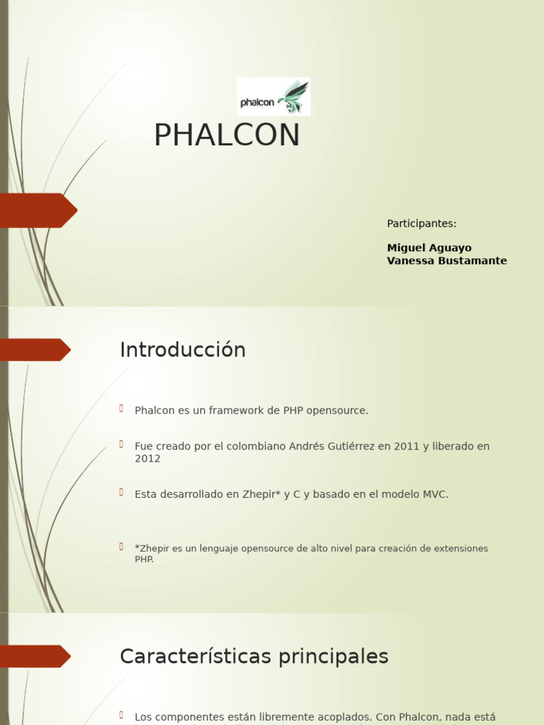 Presentacion Phalcon | PDF | Php | Marco de software