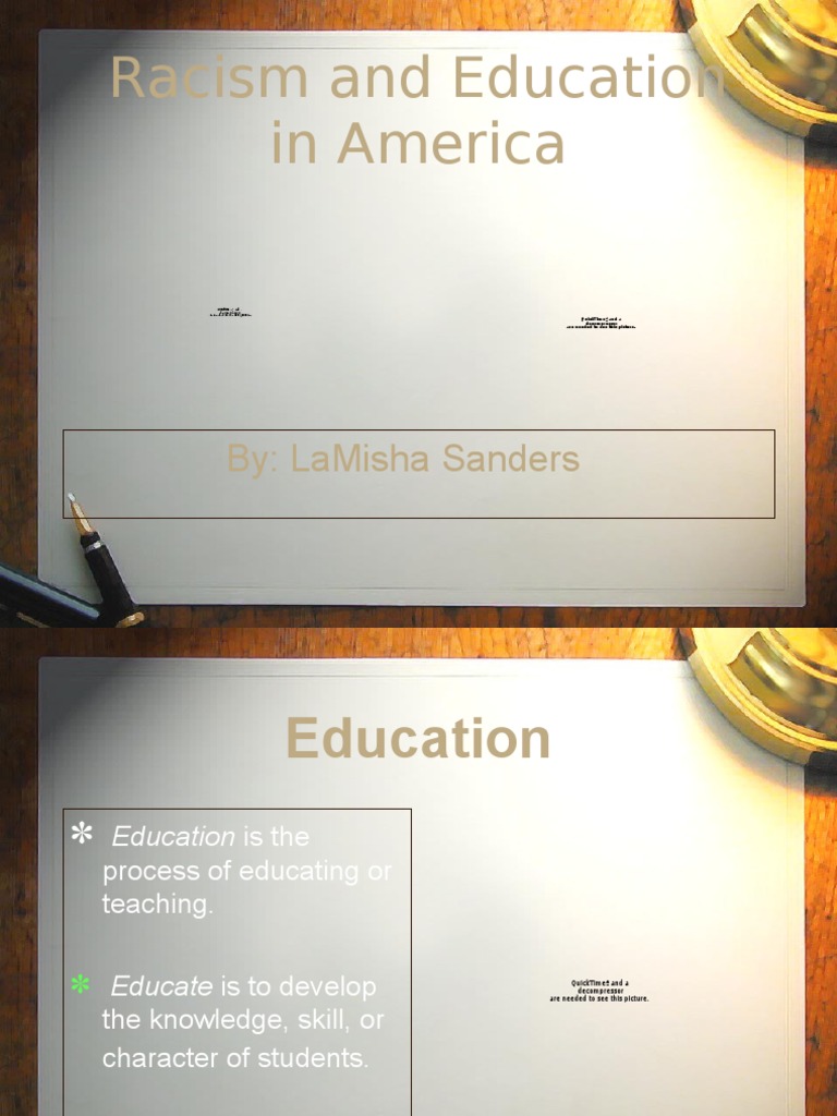 Racism and Education in America | PDF | Racism | Discrimination & Race ...