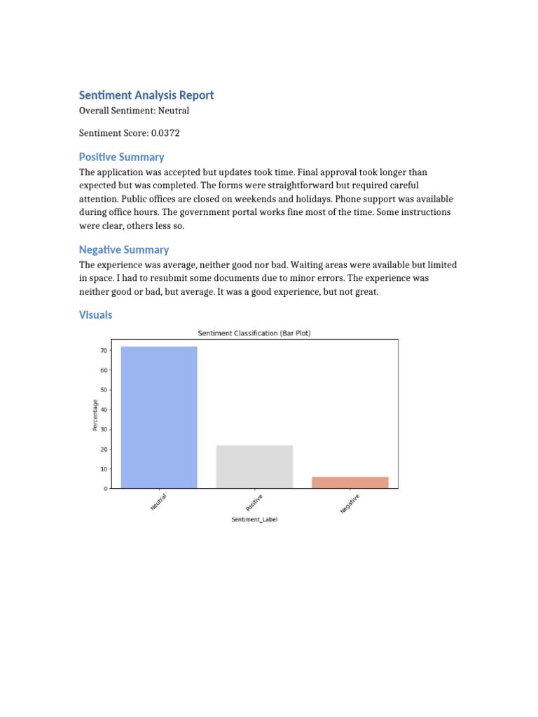 Sentiment Report | PDF | Computing