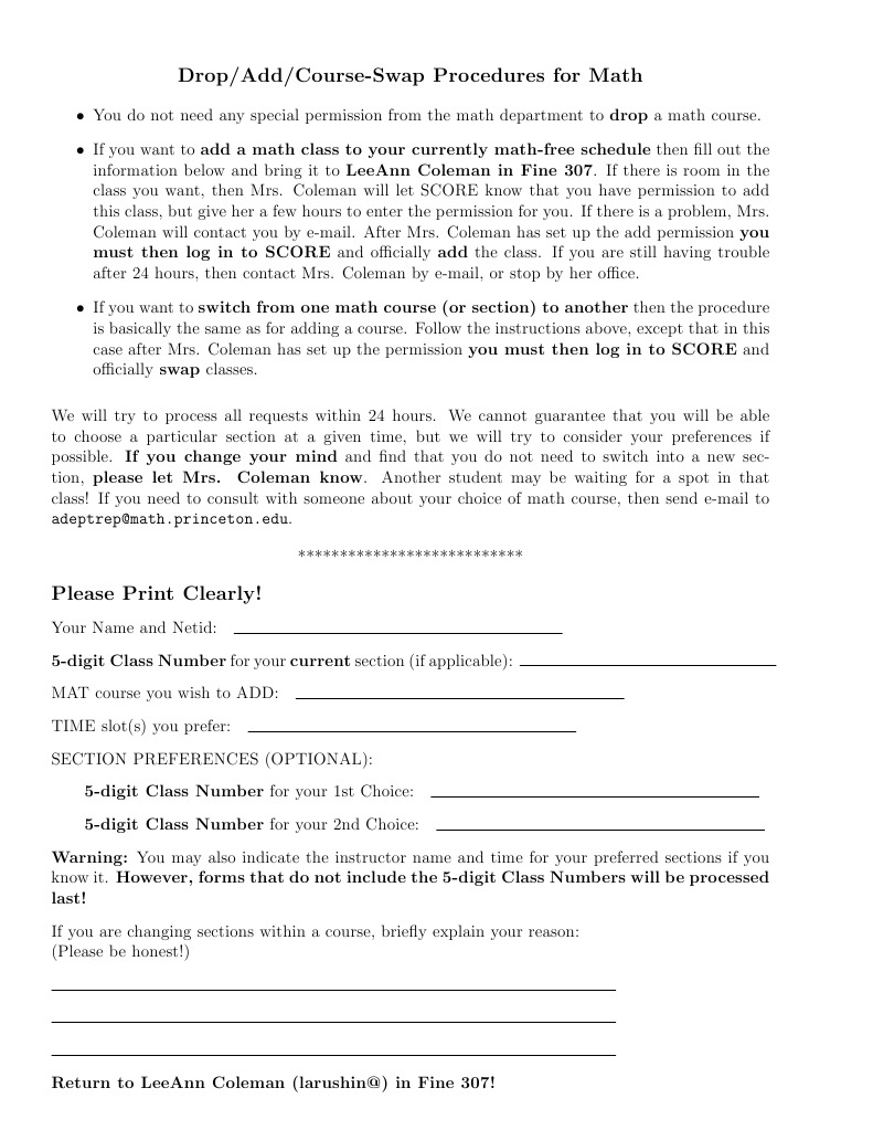 Drop Add For May 1112 | PDF