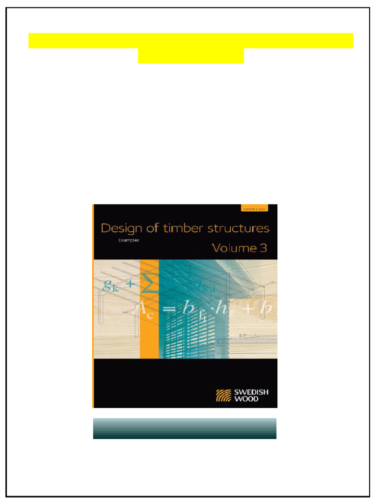 Design of Timber Structures 3rd Edition Swedish Wood Digital