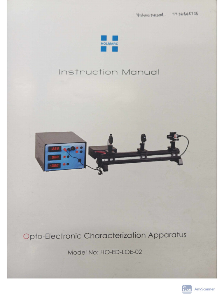 Opto - Electronic Lab Manual | PDF