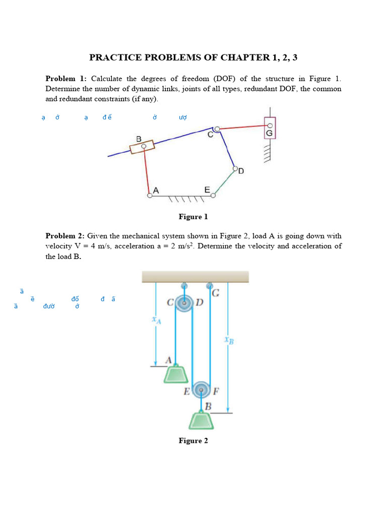 Mechanical System Practice Problems | PDF