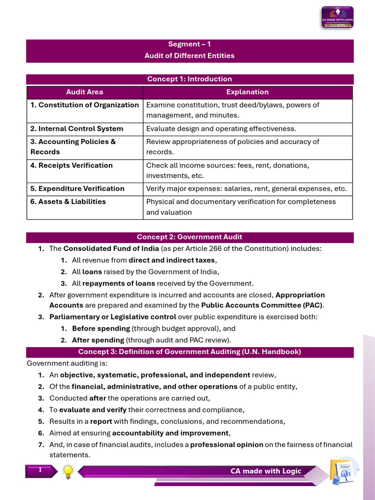 Government Audit Overview and Framework | PDF | Audit | Expense