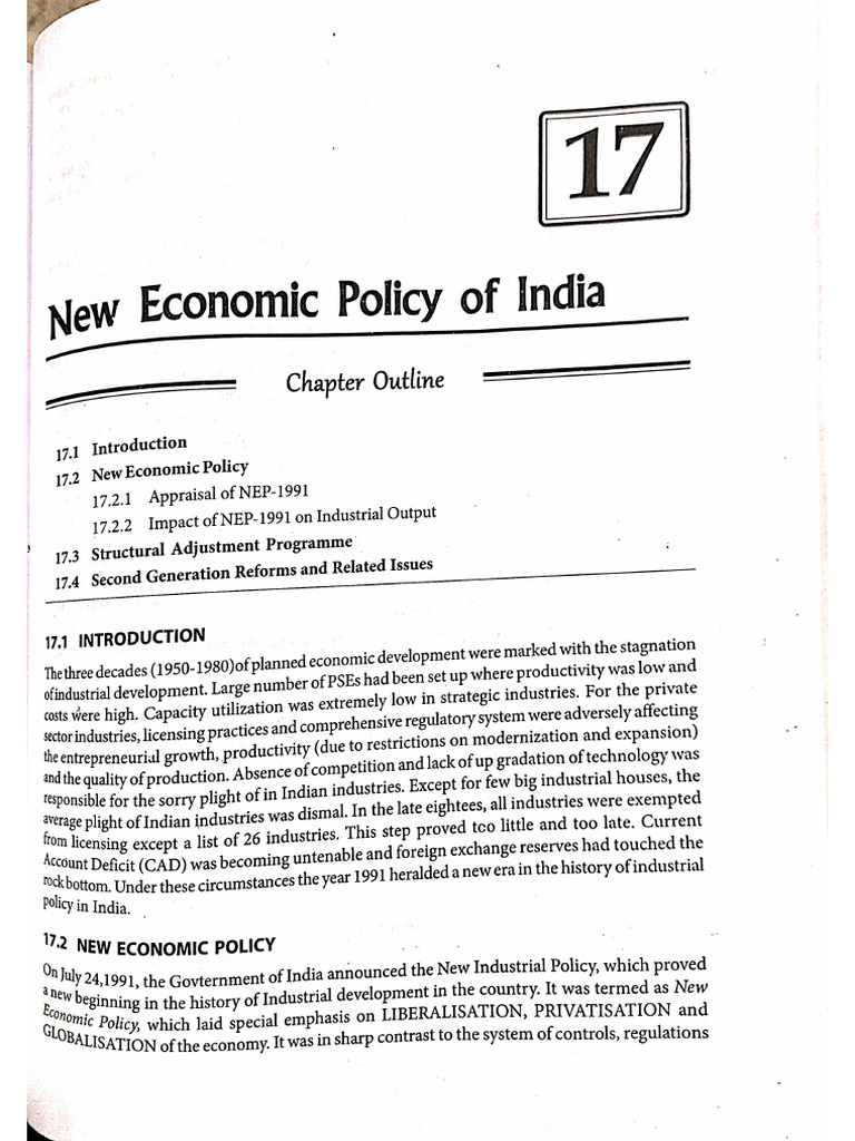 New Economic Policy of India and Structural Adjustment Program | PDF