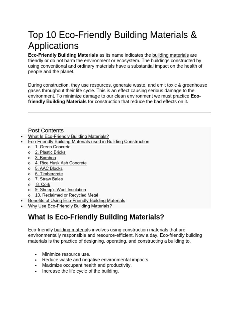 Curated visual reference: Eco Building Materials Pdf Concrete Photo Inspiration