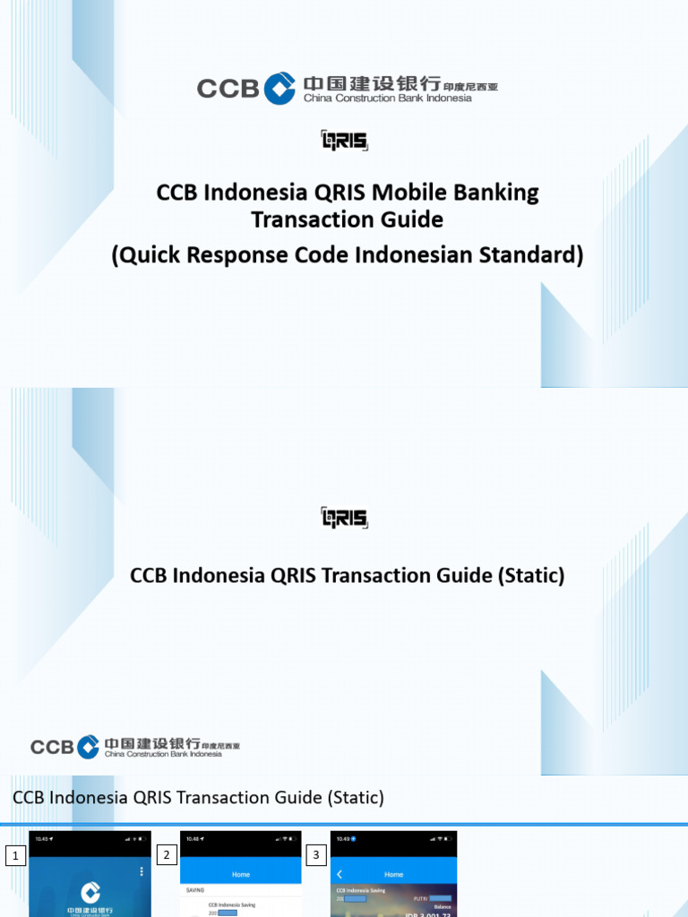 CCB Indonesia QRIS Payment Guide | PDF | Qr Code